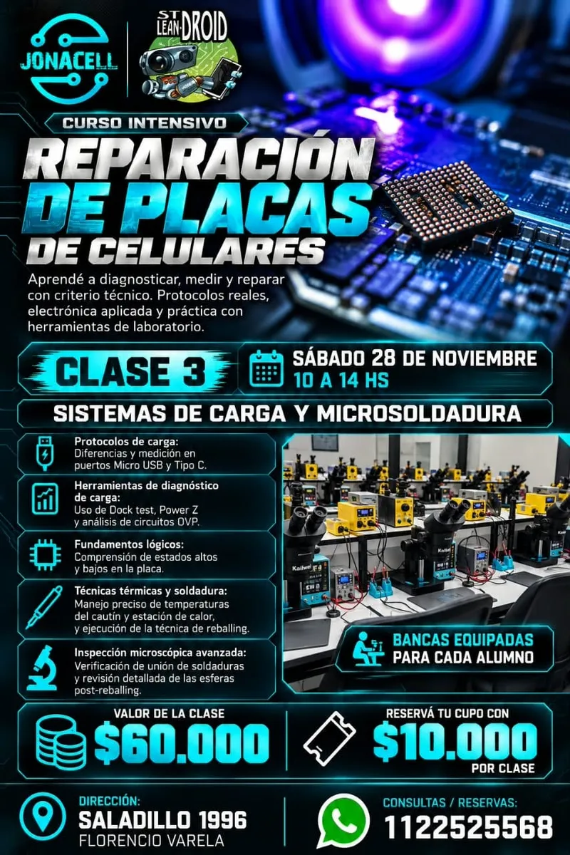 Flyer: Protocolos de Carga y Microsoldadura