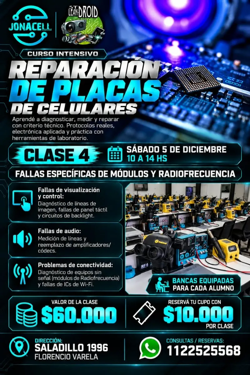 Flyer: Fallas Específicas de Módulos y Radiofrecuencia
